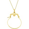 14k Gold Charm Holder Necklace