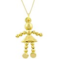 14k Yellow Gold Bead Girl Necklace