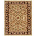 Hand-tufted Light Green/ Black Wool Rug (8' Round)