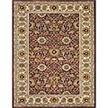 Hand-tufted Traditional Red Wool Rug (3'6 x 5'6)