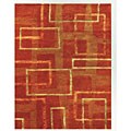 Hand-tufted Contemporary Red Rug (2'6 x 8')