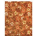 Hand-tufted Chocolate/ Cherry Contemporary Rug (3'6 x 5'6)