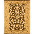 Hand-tufted Charcoal/ Beige Traditional Rug (3'6 x 5'6)