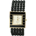 Jules Jurgensen Women's Onyx Bead Quartz Watch