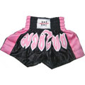 Muay Thai Women's Black/ Pink Kickboxing Shorts