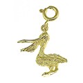 14k Yellow Gold Pelican Charm
