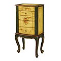 Jewelry Armoire with Hand-painted Finish