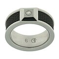 Diamante di Uomo Steel 1/10ct TDW Diamond Band