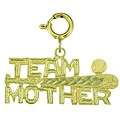 14k Yellow Gold 'Team Mother' Charm