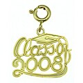 14k Yellow Gold 'Class of 2008' Charm