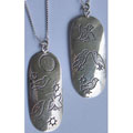 Sterling Silver Hieroglyph Necklace (Nepal)