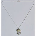 Sterling Ellipse Roman Glass and Dangles Necklace (Israel)