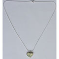 Sterling Silver Roman Glass Heart Necklace (Israel)