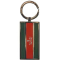 Gucci Small Green/ Red Metal Keyring