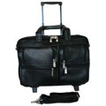 Jourdan Leather Laptop Computer Case on Wheels