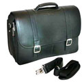 Jourdan Flap-over Leather Portfolio Computer Case