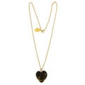 Goldtone Venetiarum Glass Puffy Heart Necklace