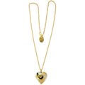 Goldtone White Venetiarum Glass Heart Necklace