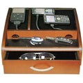 Cherry Finished Shelf Charging Station Drawer