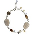 Sterling Silver Gemstone and Crystal Bracelet