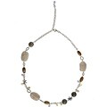 Sterling Silver Gemstone and Crystal Necklace