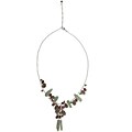 Sterling Silver Gemstone and FW Pearl Necklace (4 mm)