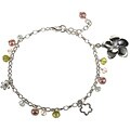 Sterling Silver Gemstone and FW Pearl Bracelet (5 mm)