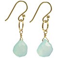 18k Goldplated Baby Blue Chalcedony Earrings