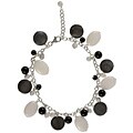 Sterling Silver Black and White Gemstone Bracelet