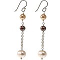 Sterling Silver Champagne Pearl Earrings (5 mm)