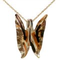 Murano Glass Ivory Butterfly Necklace