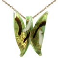 Murano Glass Green Butterfly Necklace