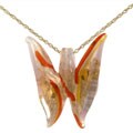 Murano Glass Pink Butterfly Necklace