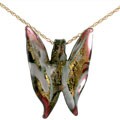 Sterling Silver Venetiarum Black Butterfly Necklace