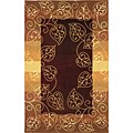 Hand-tufted Mackie Floral Border Wool Rug (5' x 8')