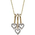 14k Yellow Gold 1/4ct TDW Diamond Heart Necklace