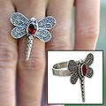 Garnet ring, 'Transition' (INDONESIA)