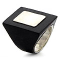 Sterling Silver Ebony 'Integrity' Ring (Indonesia)