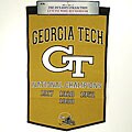 Georgia Tech Yellow Jackets 38-inch Championship Banner