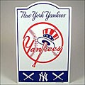 New York Yankees Riddell Helmet Retro Metal Sign