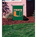 Miami Hurricanes 15-inch Garden Flag with Stand
