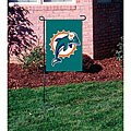 Miami Dolphins 15-inch Official Garden Flag with Stand