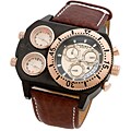 Akribos XXIV 'Time Machine' Triple Time Zone Watch
