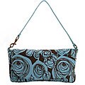 Hurley 'Gabby' Floral Turquoise and Cocoa Clutch