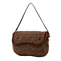 Hurley 'Ava' Brown Tweed Clutch