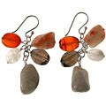 Sterling Silver Multi-gemstone Drop Earrings