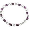 Sterling Silver Amethyst Link Necklace