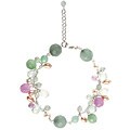 Sterling Silver FW Pearl/ Jade/ Amazonite Bracelet (4.5 mm)