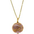 Goldtone Venetiarum Lilac Glass Necklace