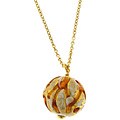Goldtone Venetiarum Caramel Glass Necklace